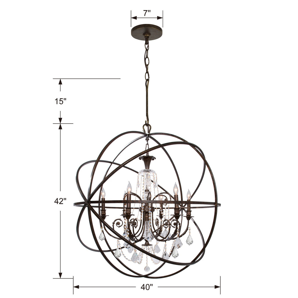 Solaris 6 Light Chandelier