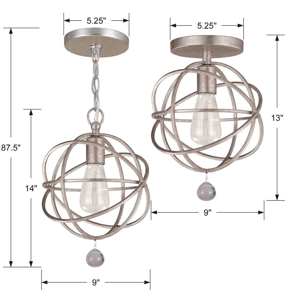 Solaris 1 Light Semi Flush