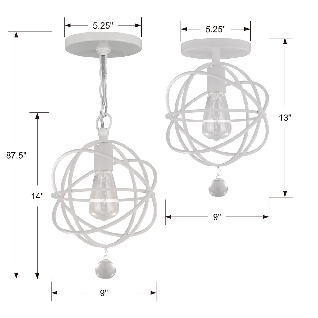 Solaris 1 Light Semi Flush