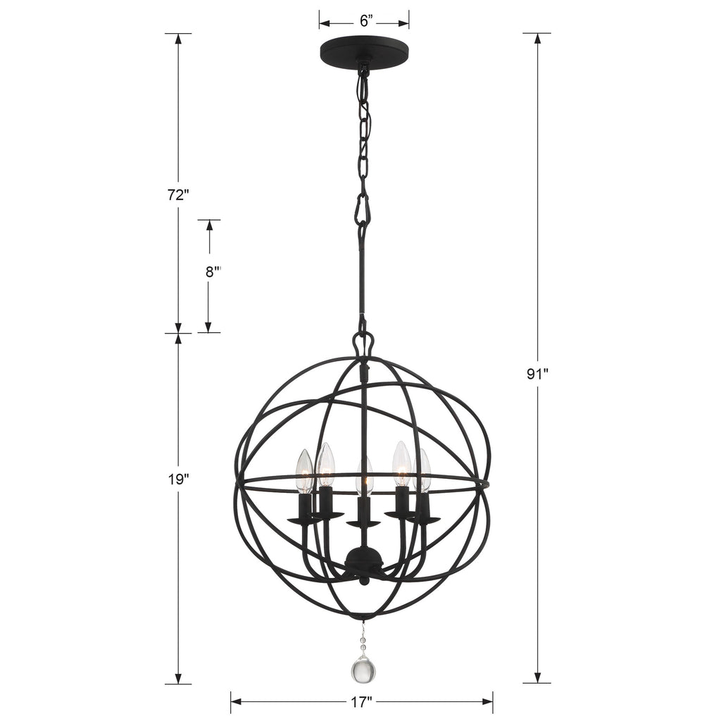 Solaris 5 Light Mini Chandelier