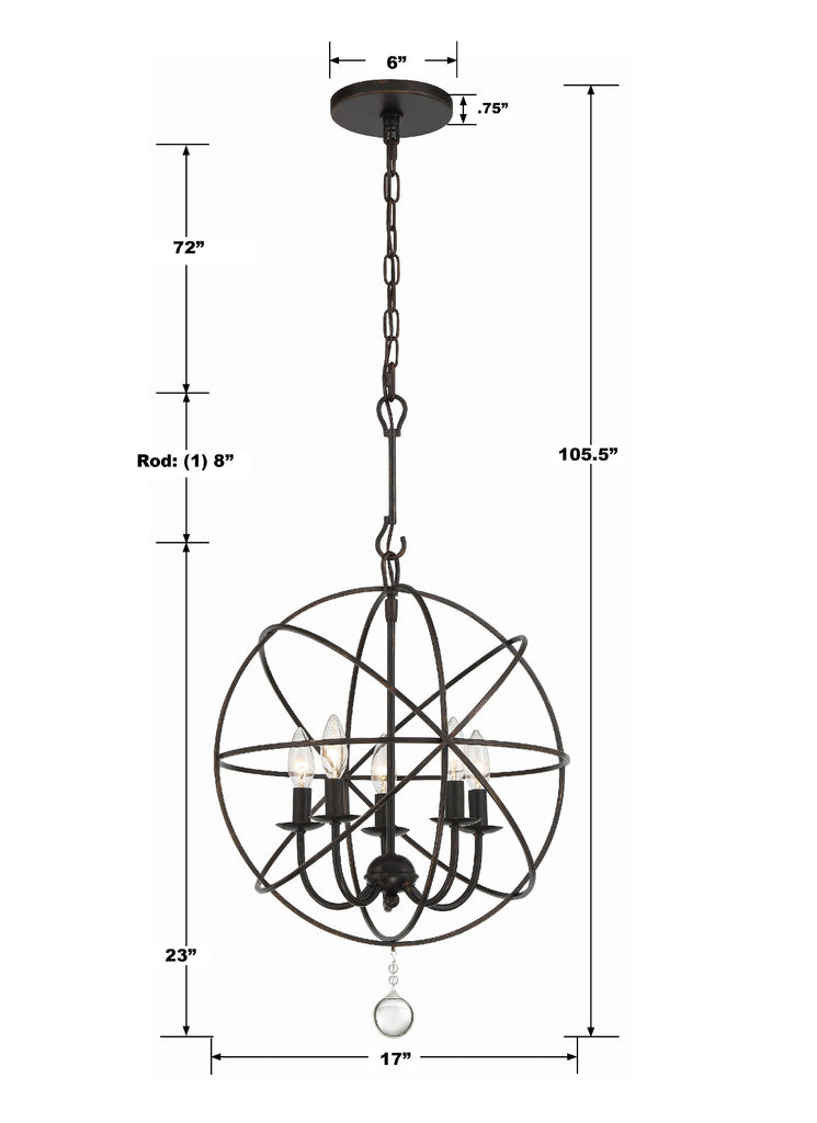 Solaris 5 Light Mini Chandelier