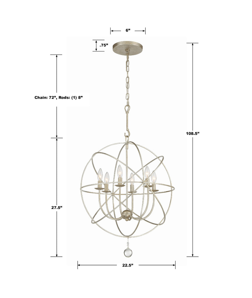 Solaris 6 Light Chandelier