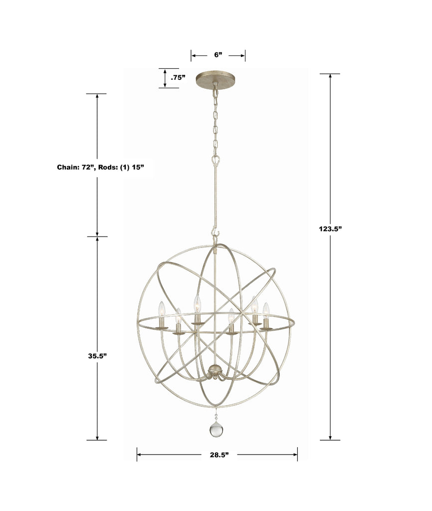 Solaris 6 Light Chandelier