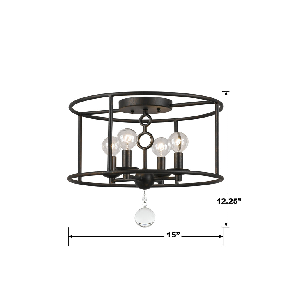 Cameron 4 Light Semi Flush