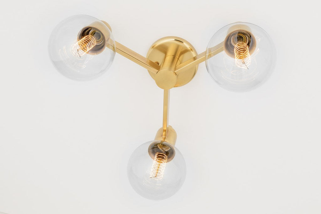 Bryce Semi Flush - Aged Brass