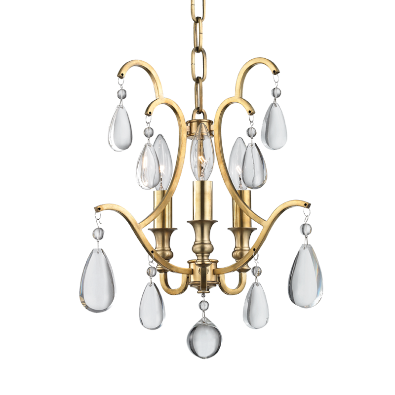 Crawford Semi Flush - Aged Brass