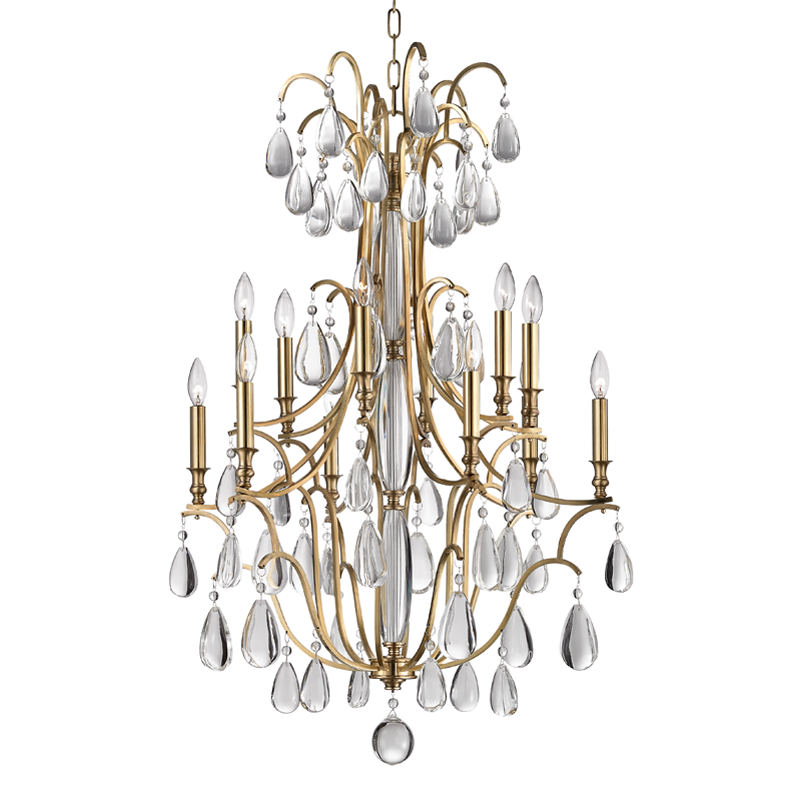 Crawford Chandelier 42" - Aged Brass