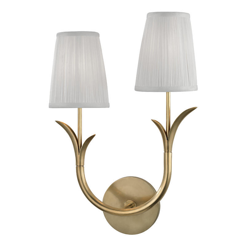 Deering Wall Sconce Left, 11" - Aged Brass