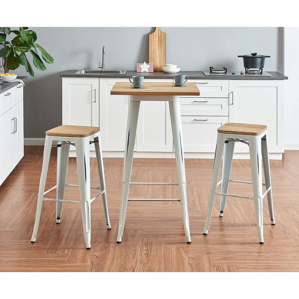 Danne-B Bar Stool - White,Set of 4