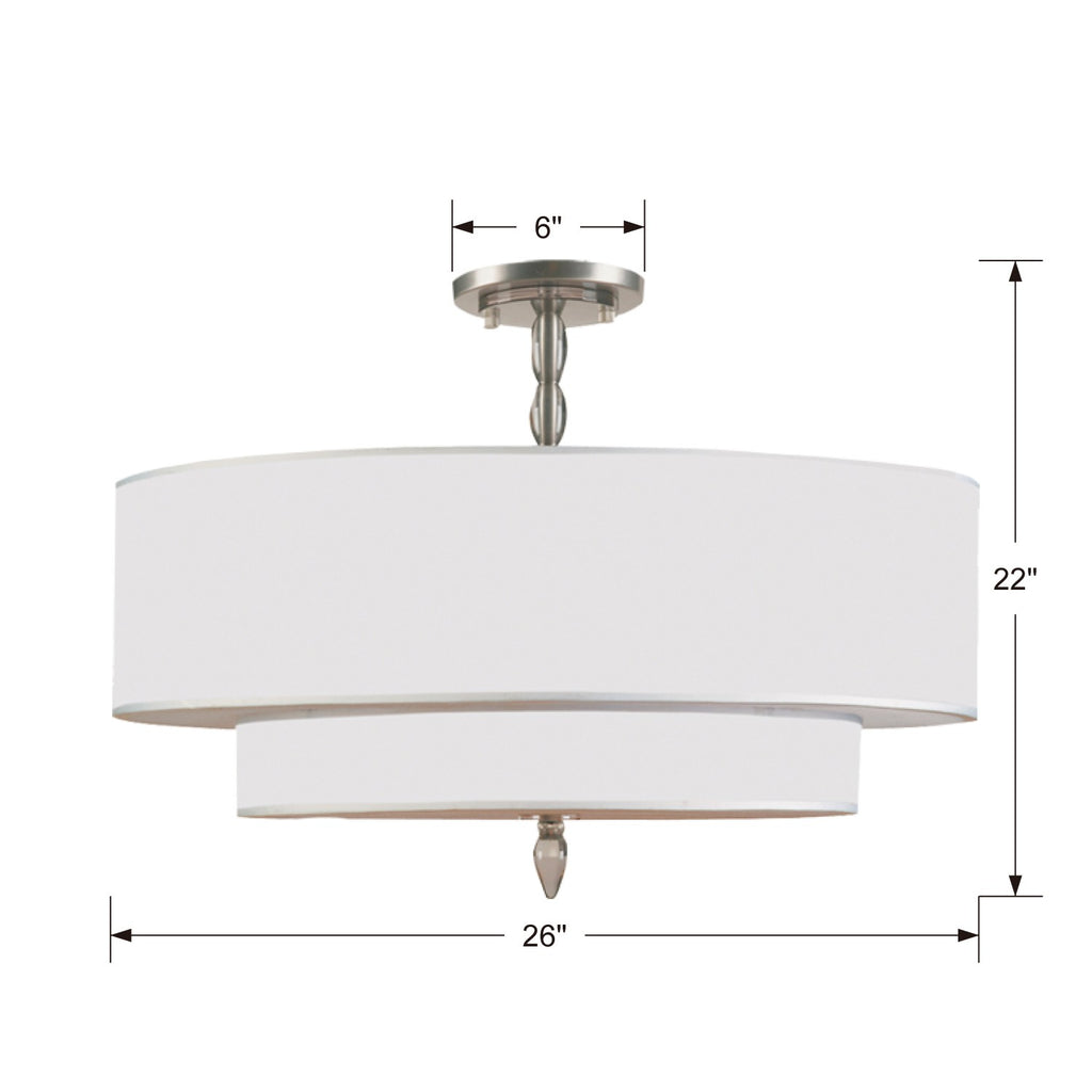 Luxo 5 Light Semi Flush