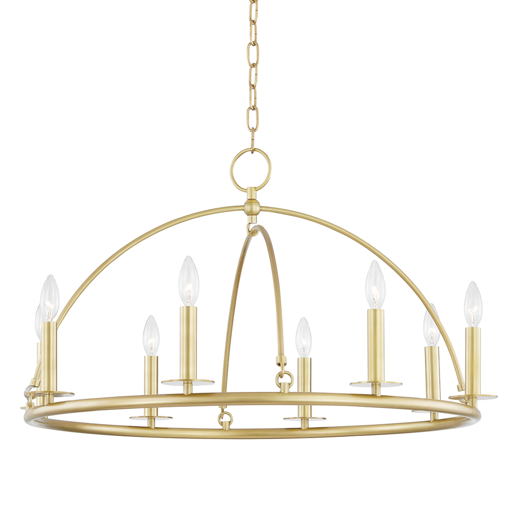 Howell 8 Light Chandelier - Aged Brass