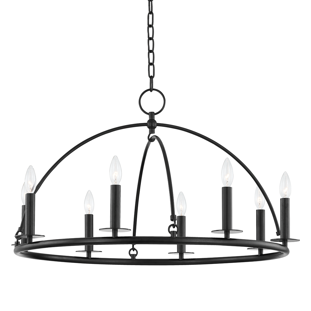 Howell 8 Light Chandelier - Aged Iron