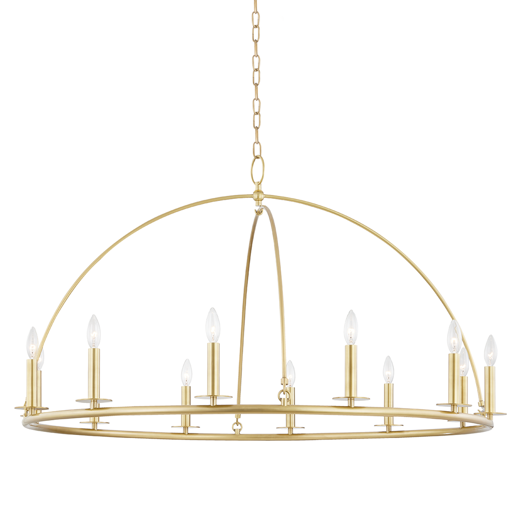 Howell 12 Ligh Chandelier - Aged Brass