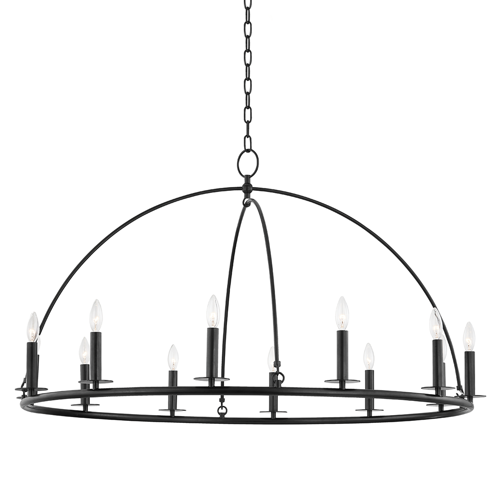 Howell 12 Ligh Chandelier - Aged Iron