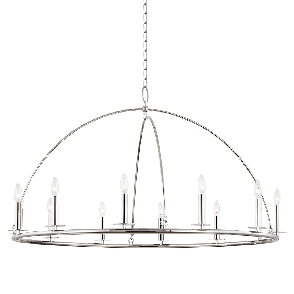 Howell 12 Ligh Chandelier - Polished Nickel