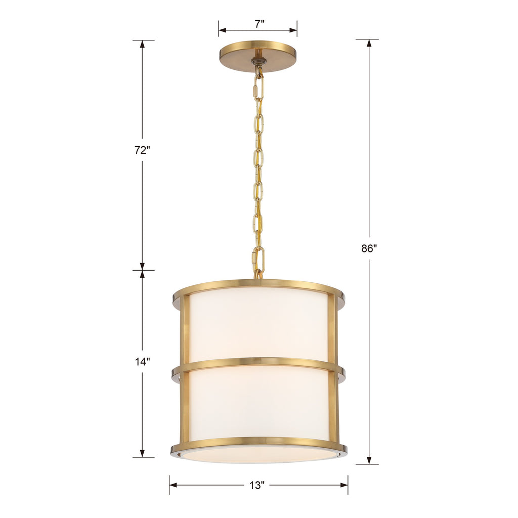 Brian Patrick Flynn Hulton 3 Light Mini Pendant