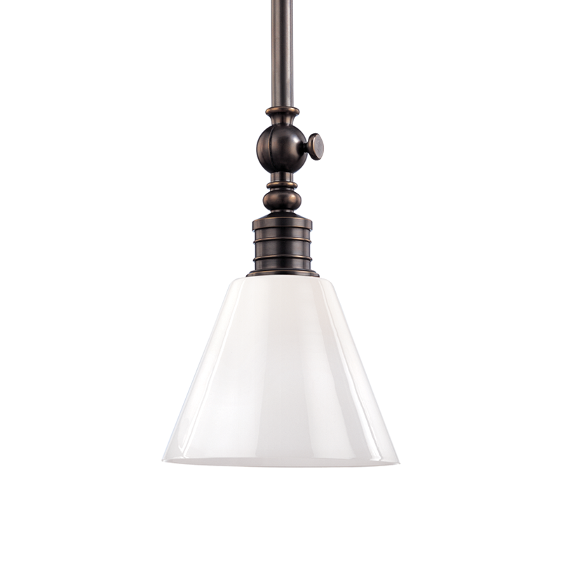 Darien Pendant Glass Shade, 8" - Distressed Bronze