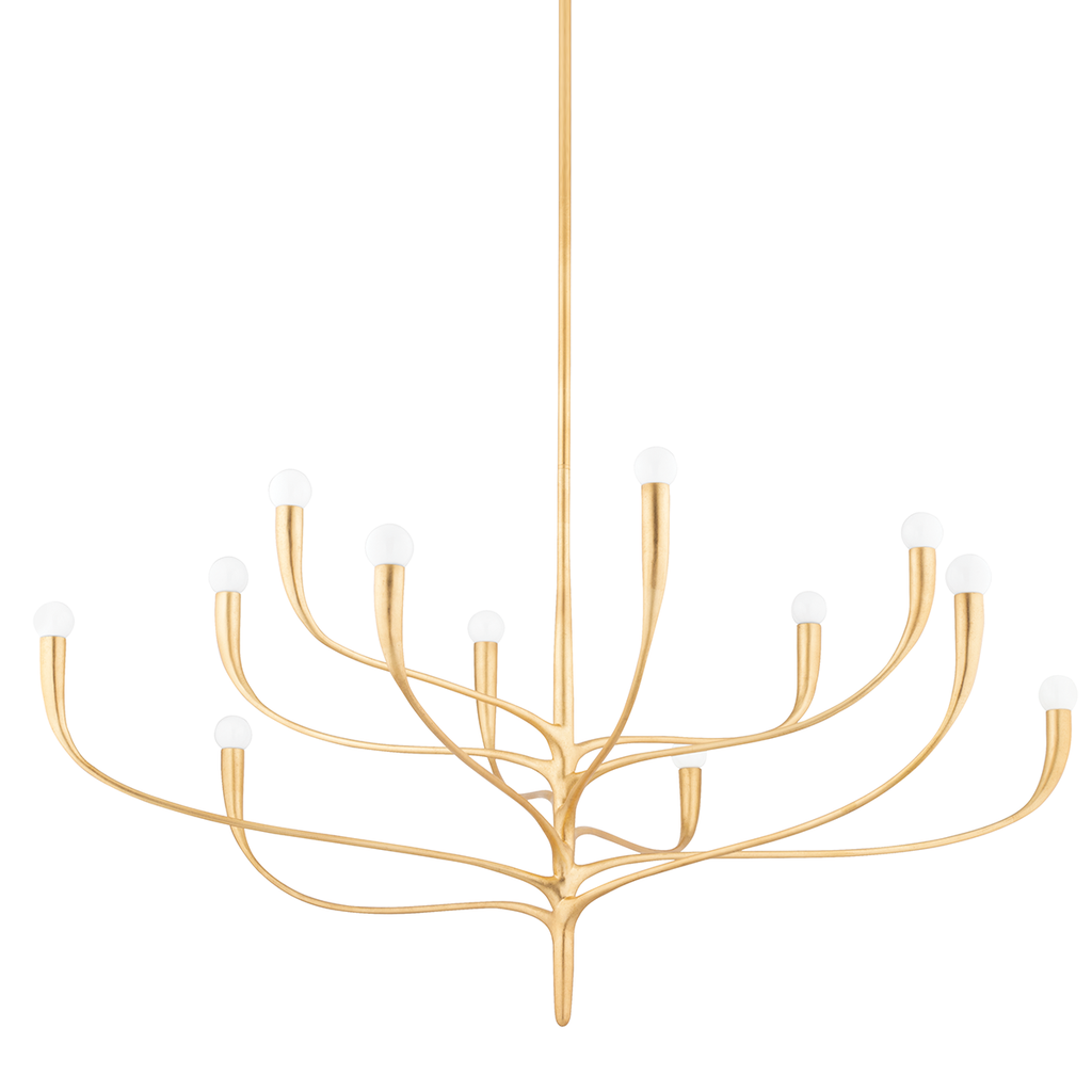 Labra 12 Ligh Chandelier - Vintage Gold Leaf