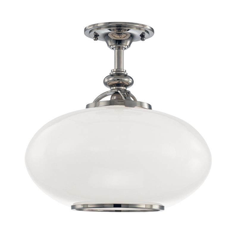 Canton Semi Flush 12" - Polished Nickel