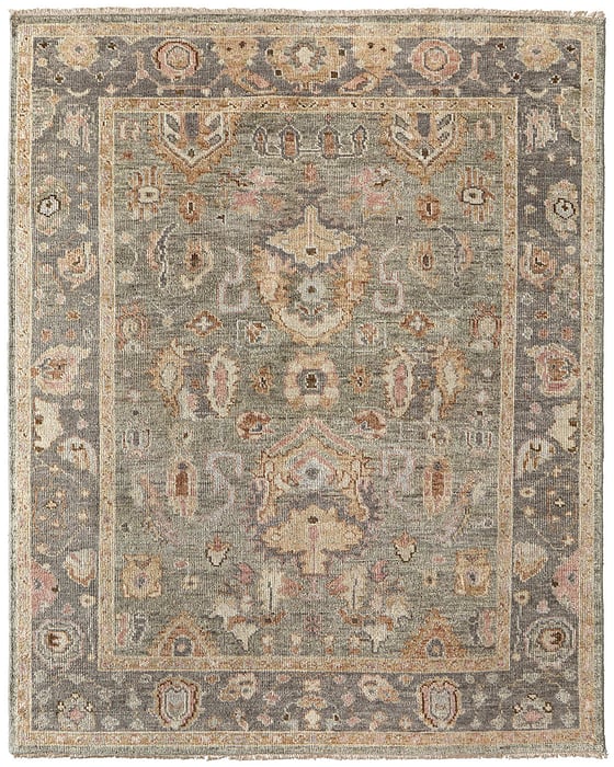 6504F Area Rug by Feizy, Gray/Pink