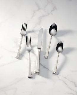 Eternal Frosted Flatware 5 Piece Place Setting