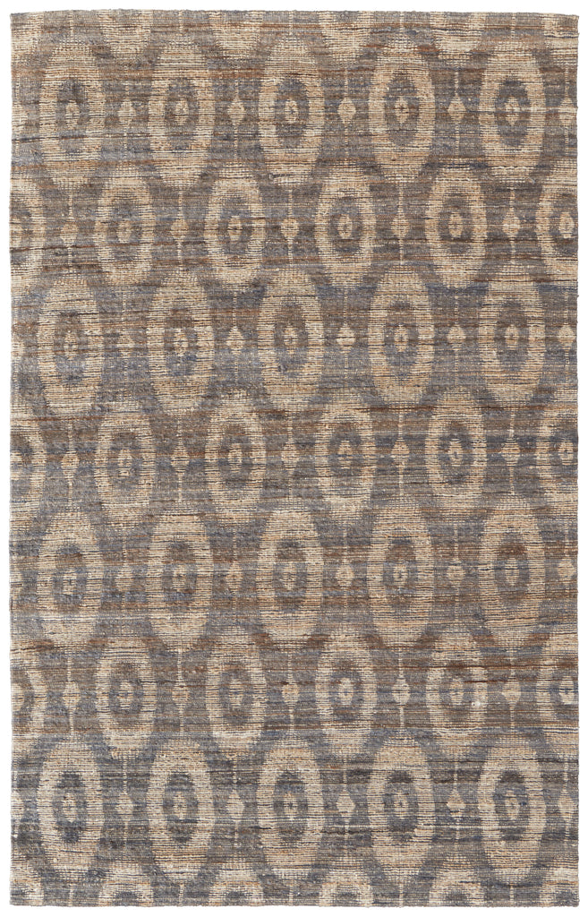 Lilliana Transitional Geometric Gray Tan Area Rug (5' x 8' / Pattern 1)