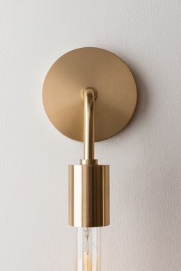 Ava Wall Sconce 1 Bulb - Aged Brass