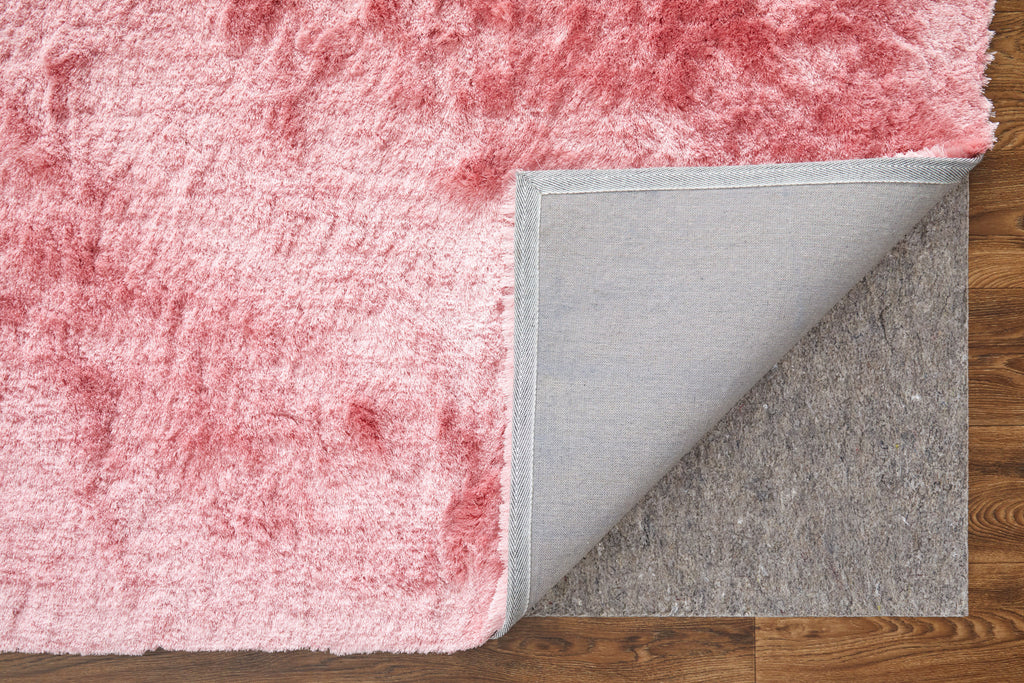 Indochine Modern Solid Pink Area Rug (7'6" x 9'6" / Pattern 2)