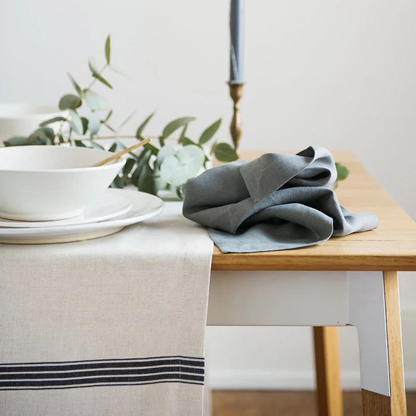 Provincial Tablecloth Natural French Navy