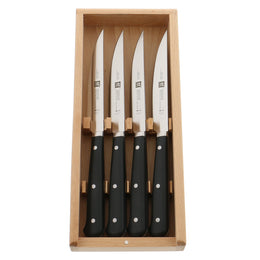 Porterhouse 4-Piece Steak Knife Set In Beechwood Box Steak Sets