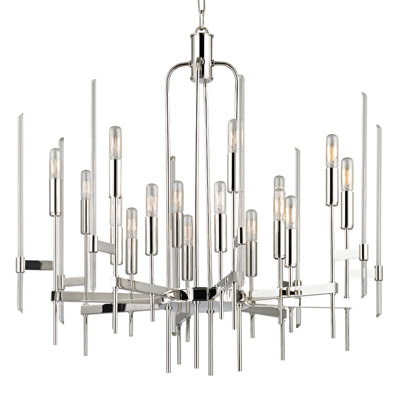 Bari Chandelier 29" - Polished Nickel