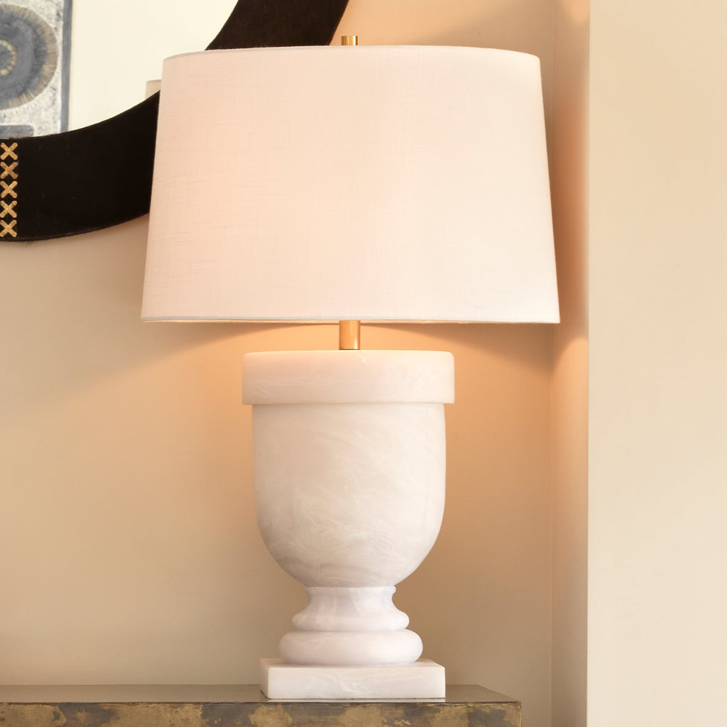 Carnegie Table Lamp-White