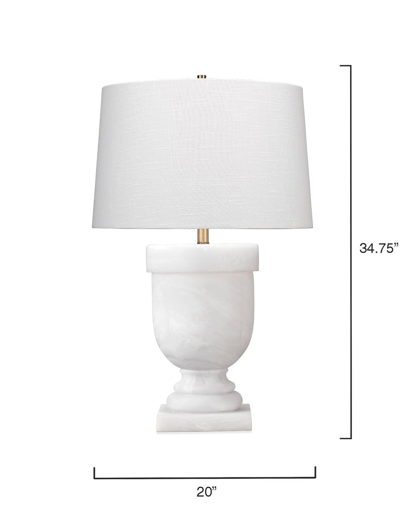 Carnegie Table Lamp-White