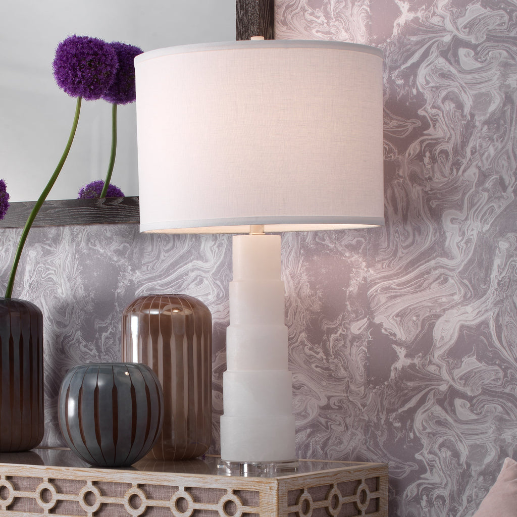 Caspian Table Lamp-White