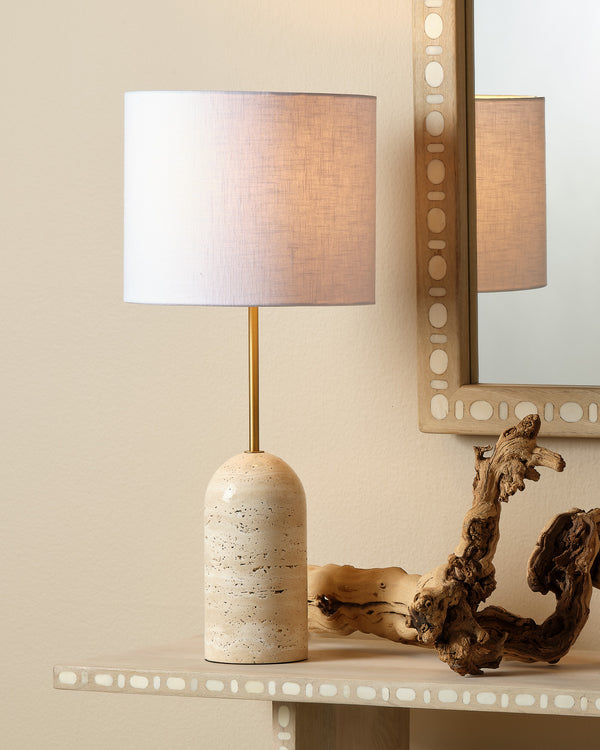 Holt Travertine Table Lamp