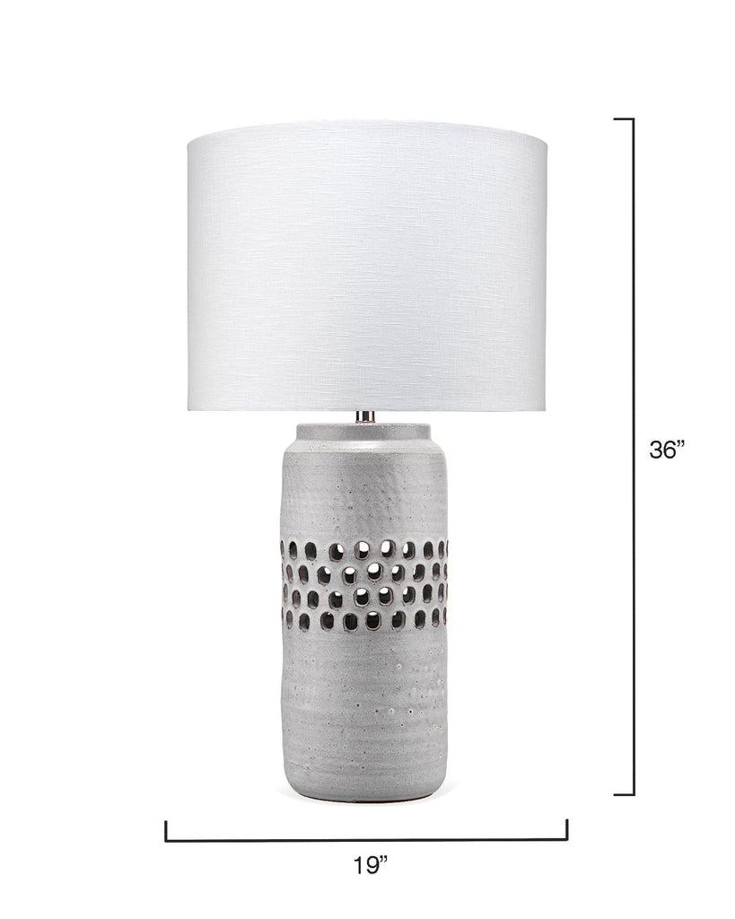 Perforated Table Lamp-Grey