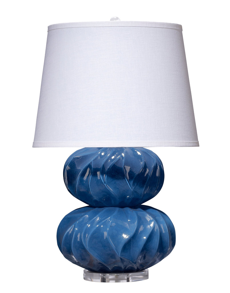 Pricilla Double Gourd Table Lamp-Navy Blue-9PRICILLAN