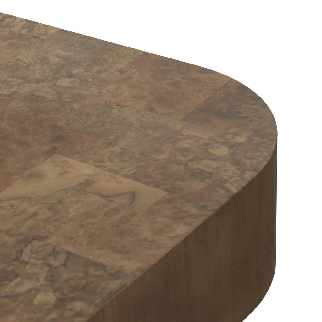 Blanco Coffee Table - Warm Umber Burl