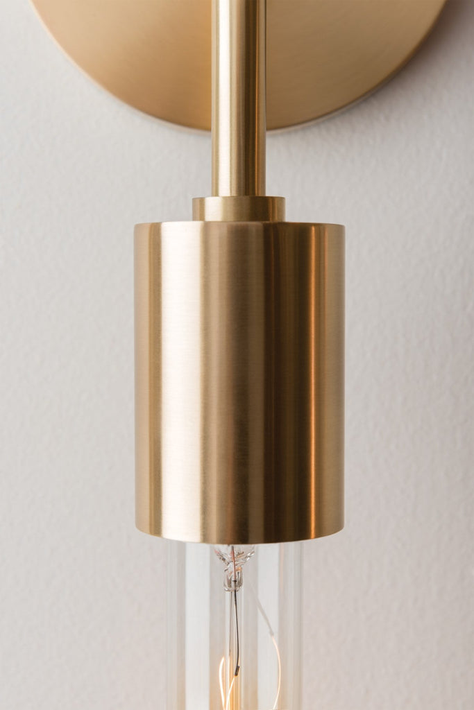 Ava Wall Sconce 1 Bulb - Aged Brass