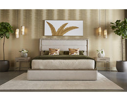 The Palm - 72" X 30" - Gold Floater Frame