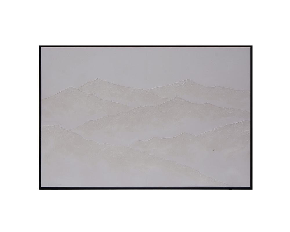 Winter Landscape - 72" X 48" - Black Floater Frame
