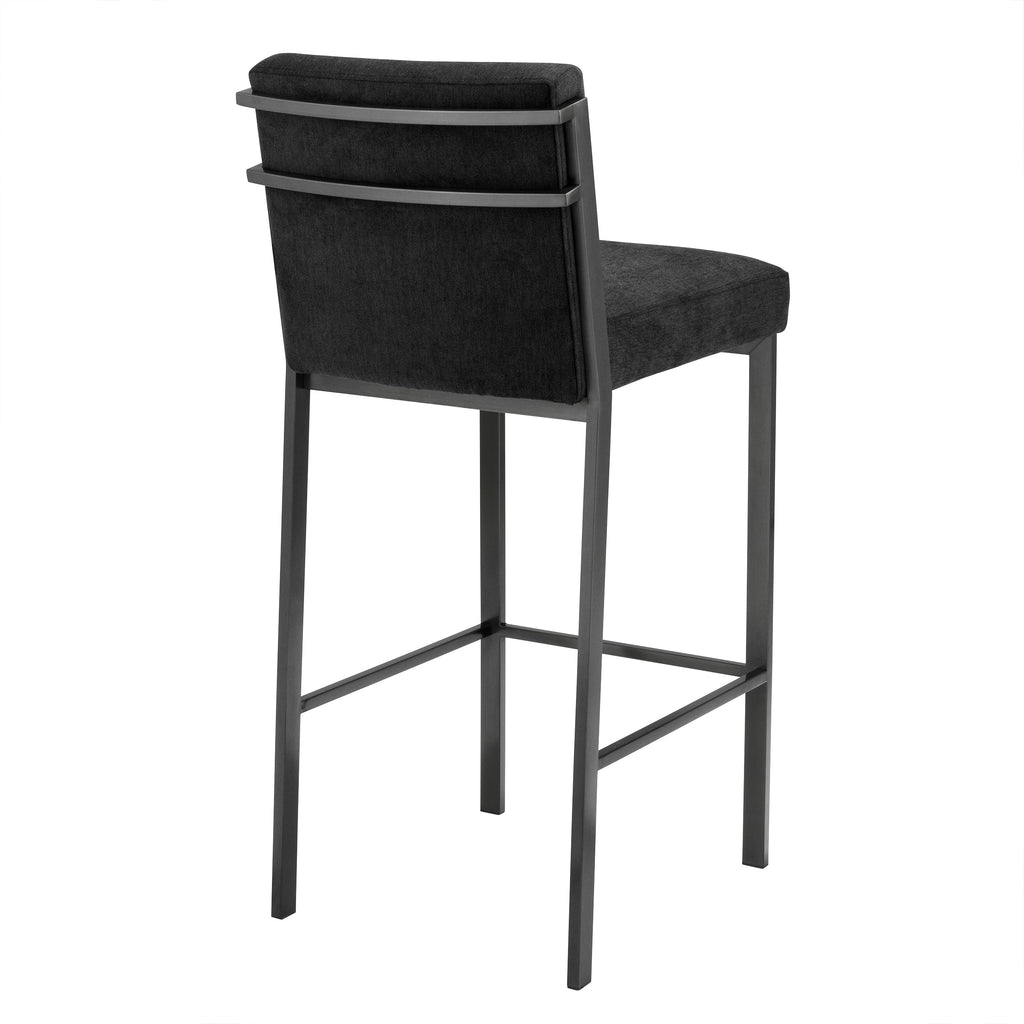 Bar Stool Scott Bronze Finish Black Velvet