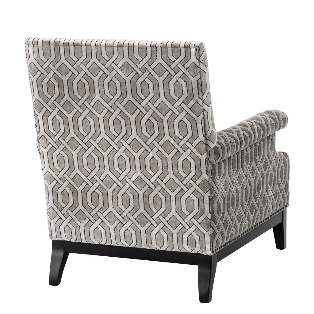 Chair Goldoni Trellis Grey Velvet