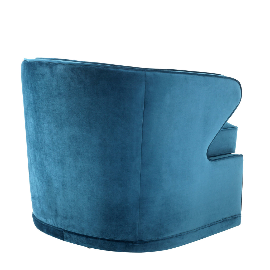 Swivel Chair Dorset Roche Blue Velvet