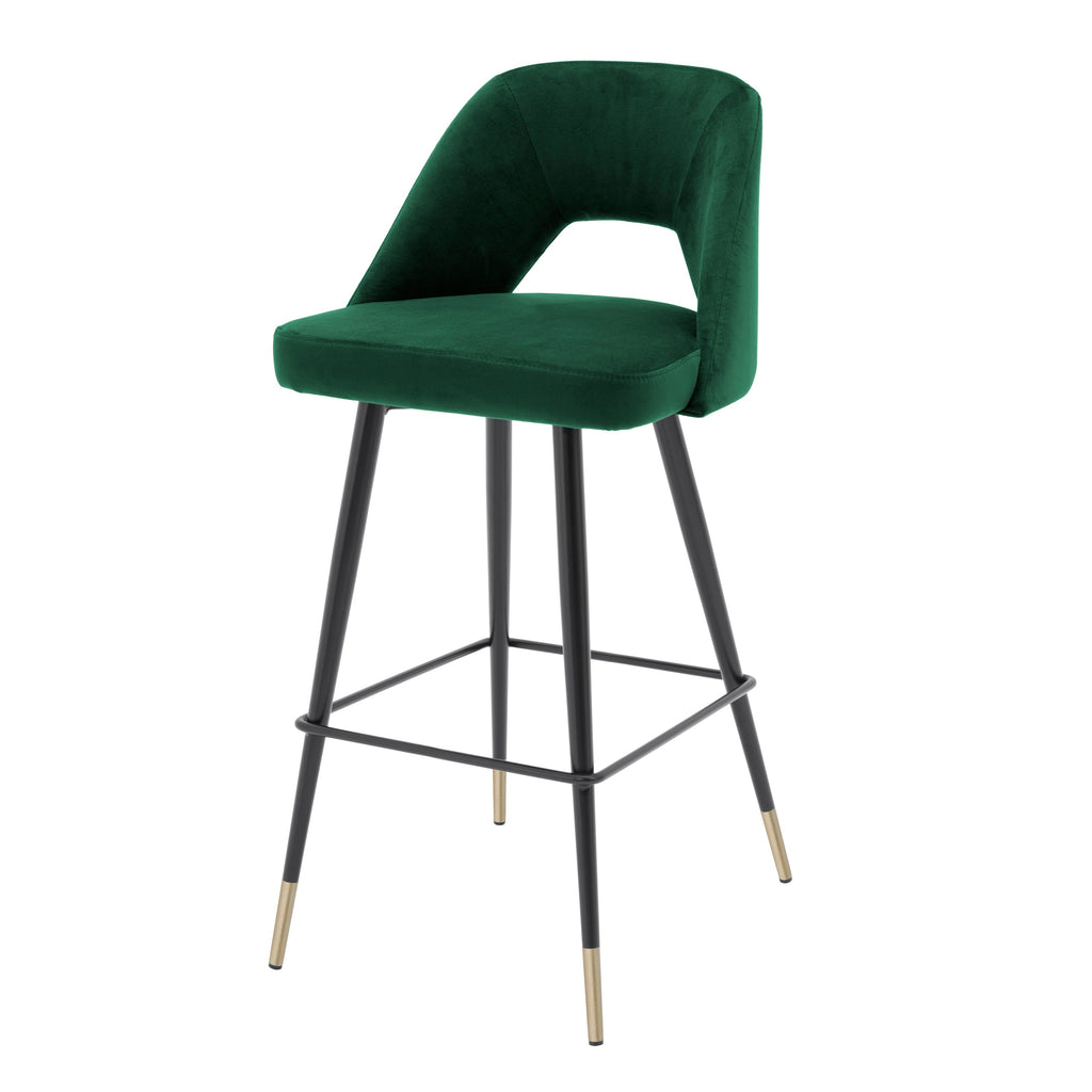 Bar Stool Avorio Roche Green Velvet