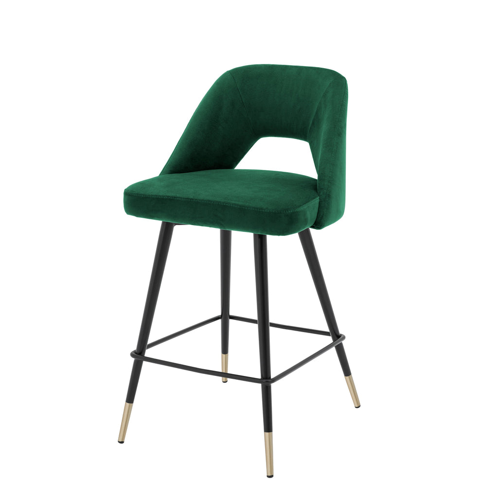 Counter Stool Avorio Roche Green Velvet