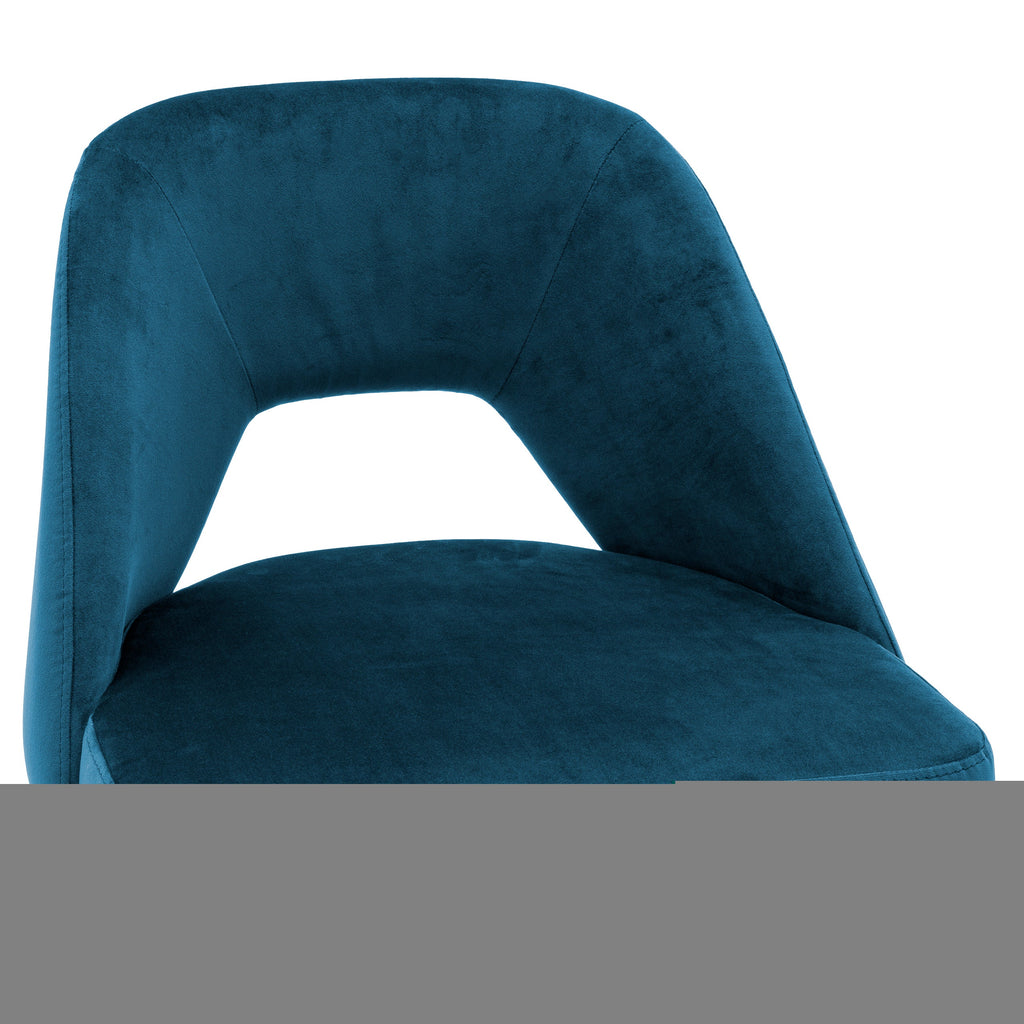 Bar Stool Avorio Roche Blue Velvet