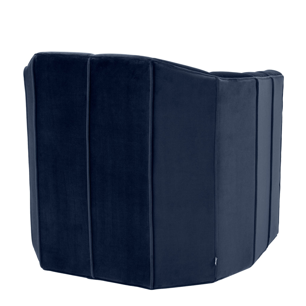 Swivel Chair Delancey Savona Midnight Blue Velvet