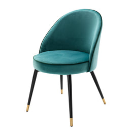 Dining Chair Cooper Roche Turquoise Velvet Set of 2