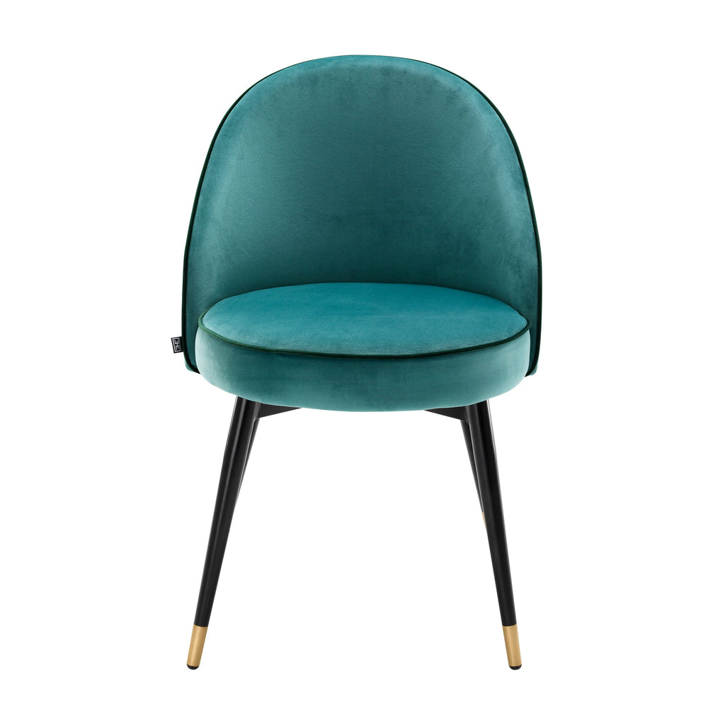 Dining Chair Cooper Roche Turquoise Velvet Set of 2